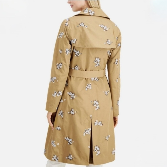 Charter Club Petite-Petite Embroidered Trench Coat In Soft Chestnut - Picture 8 of 16